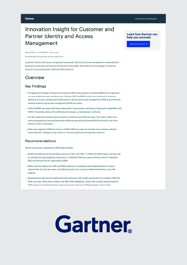 Innovation Insight for Customer and Partner Identity and Access Management