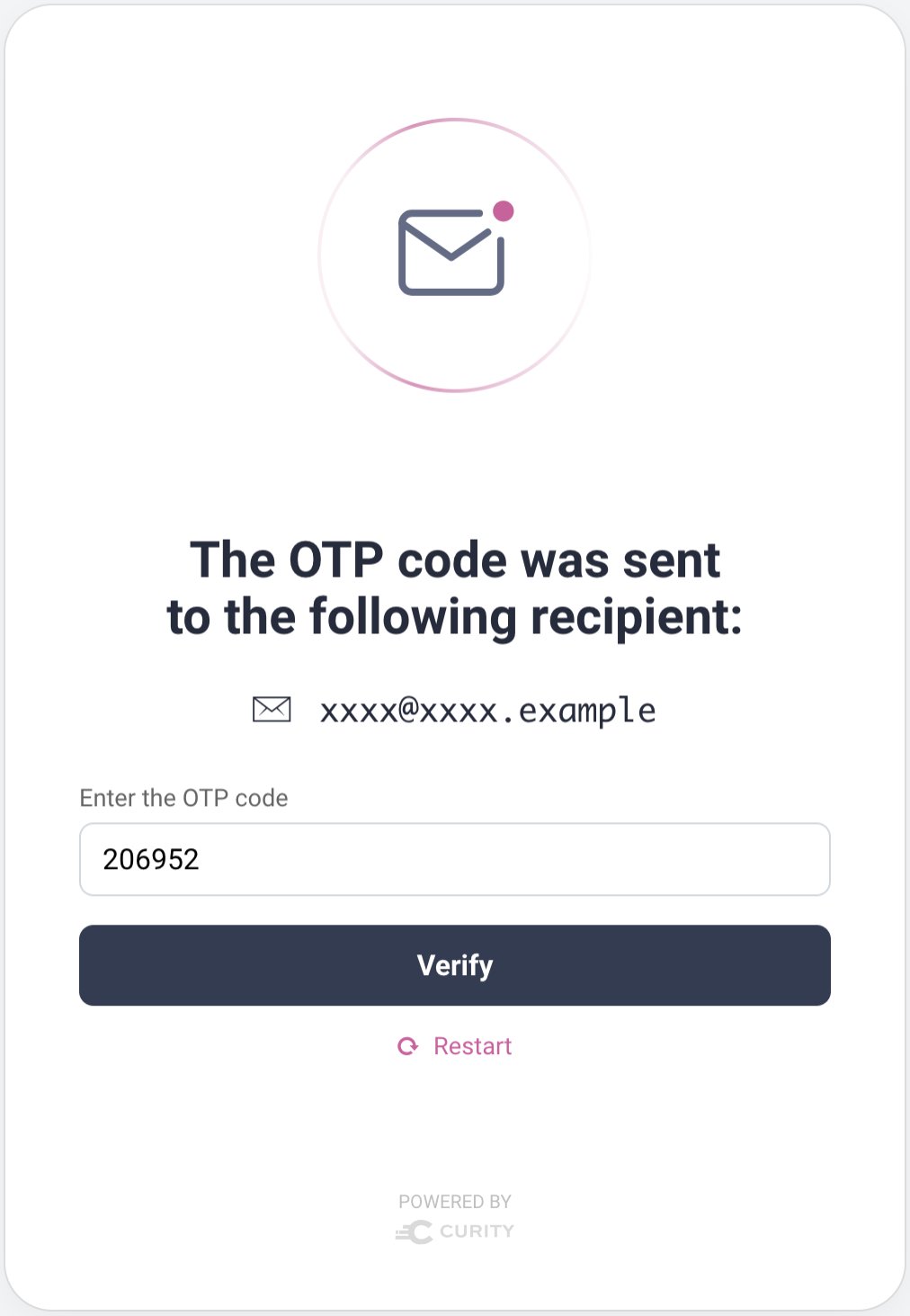 Verifying Email with One Time Password