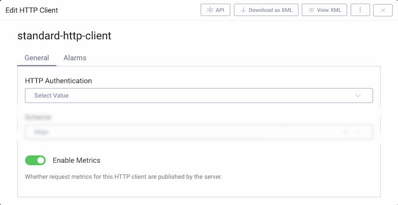 Enable Metrics for HTTP Client