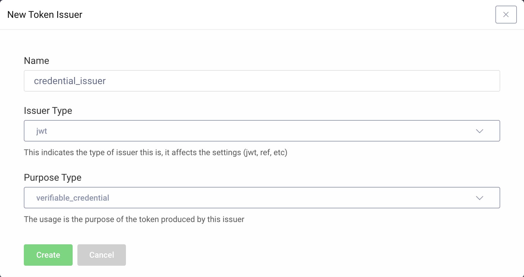 Create Credential Issuer