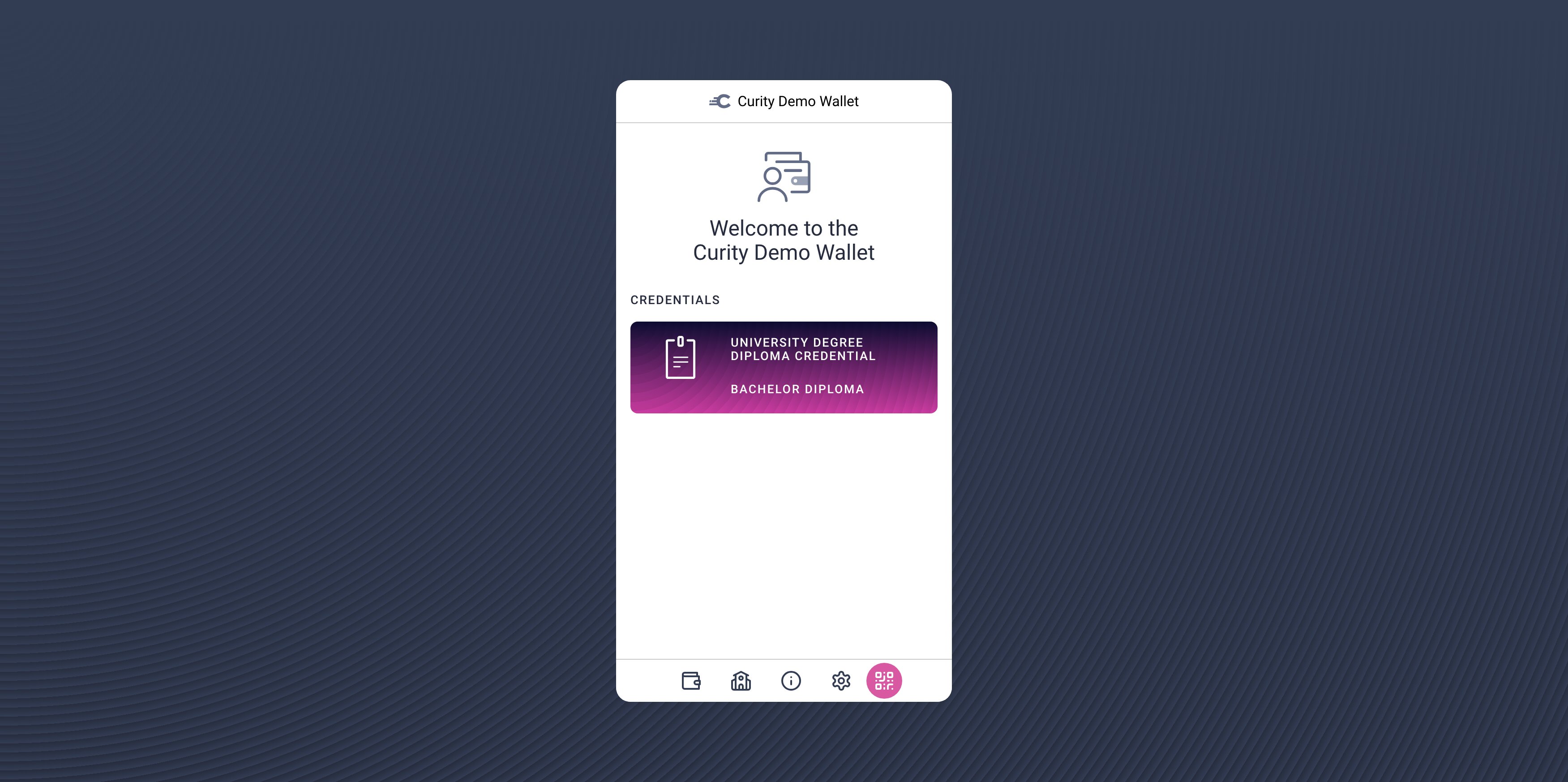 List of credentials on wallet