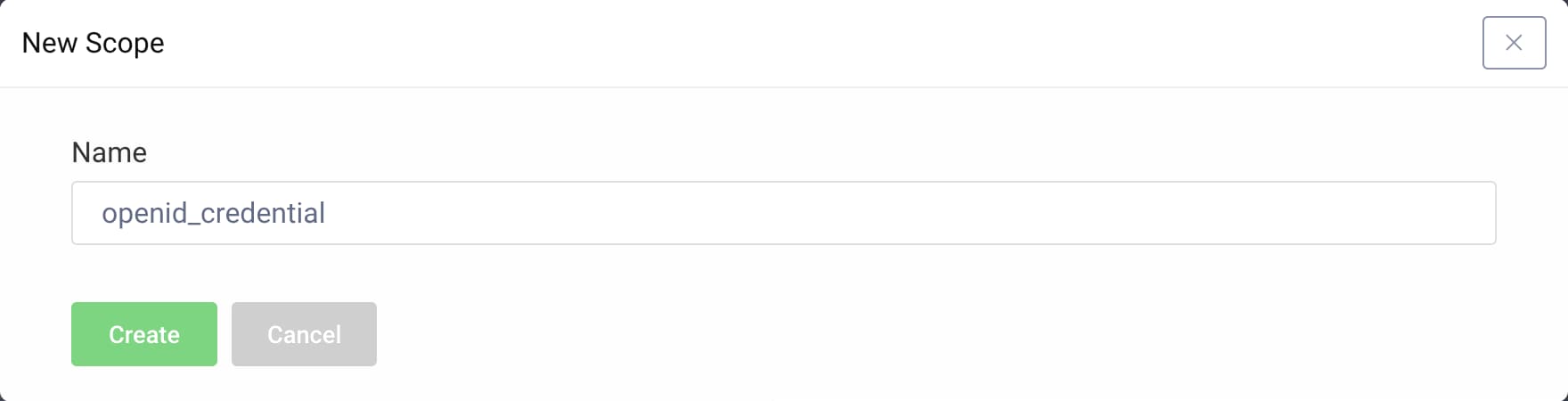 Create openid_credential Scope