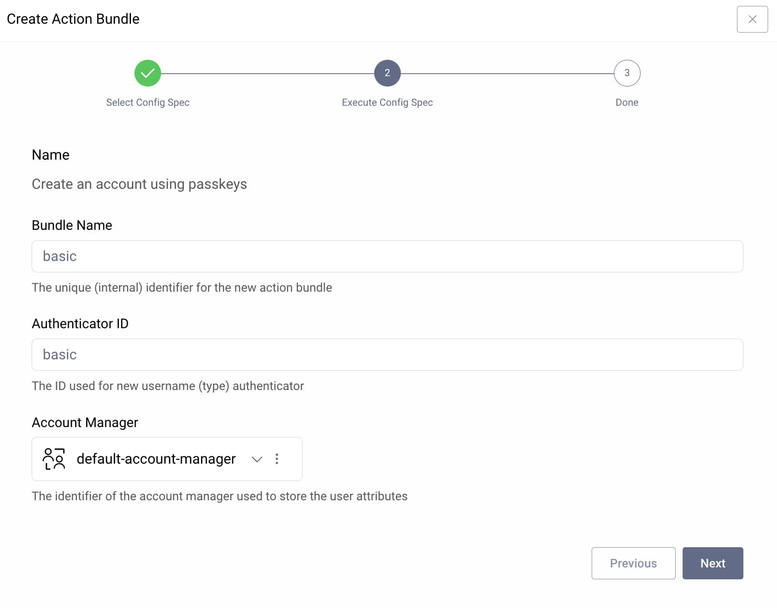 Passkeys Action Bundle