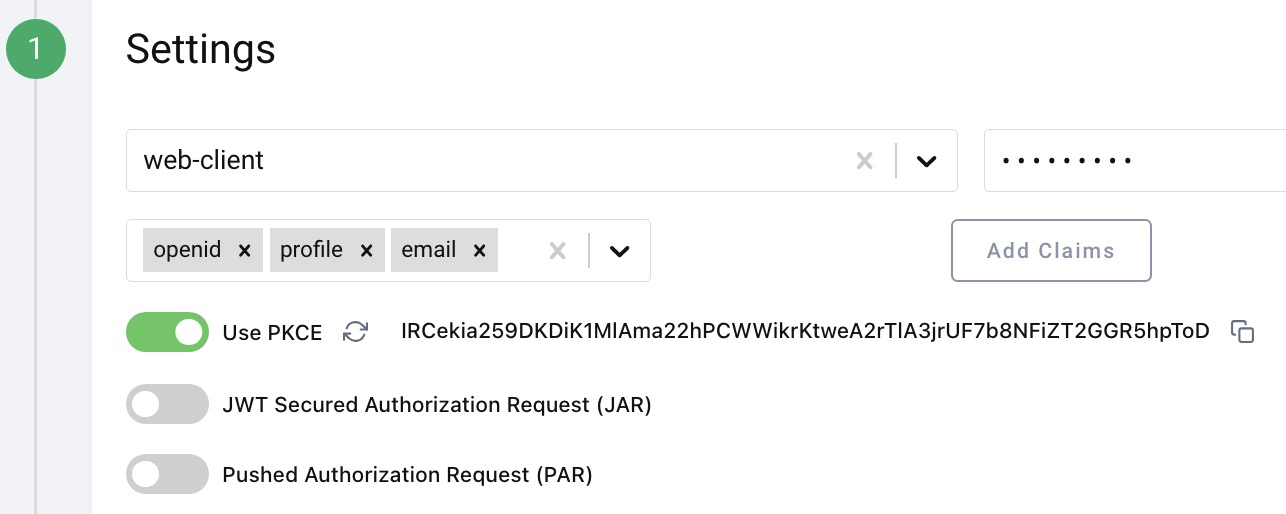 OAuth Tools Test Settings