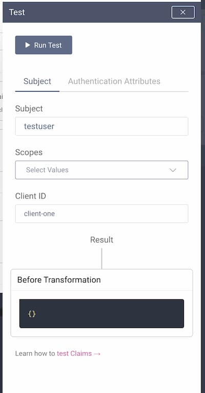 Subject Attributes testing