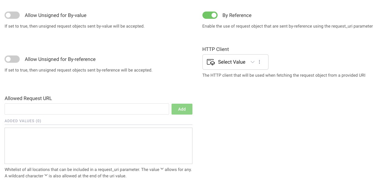 By-Reference client configuration