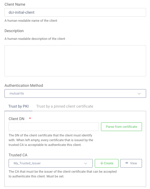 DCR Certificate Secret