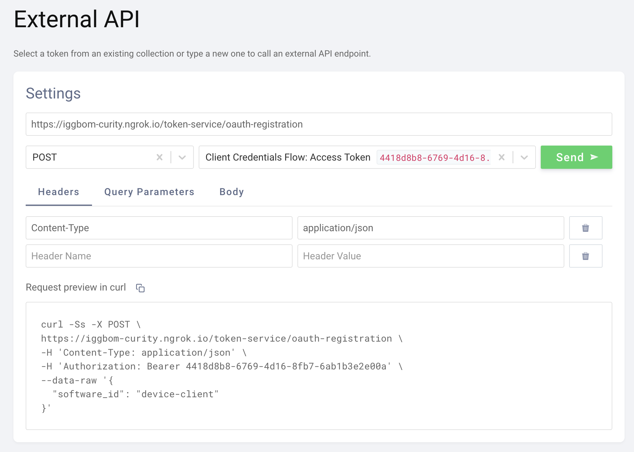 Register Dynamic Client