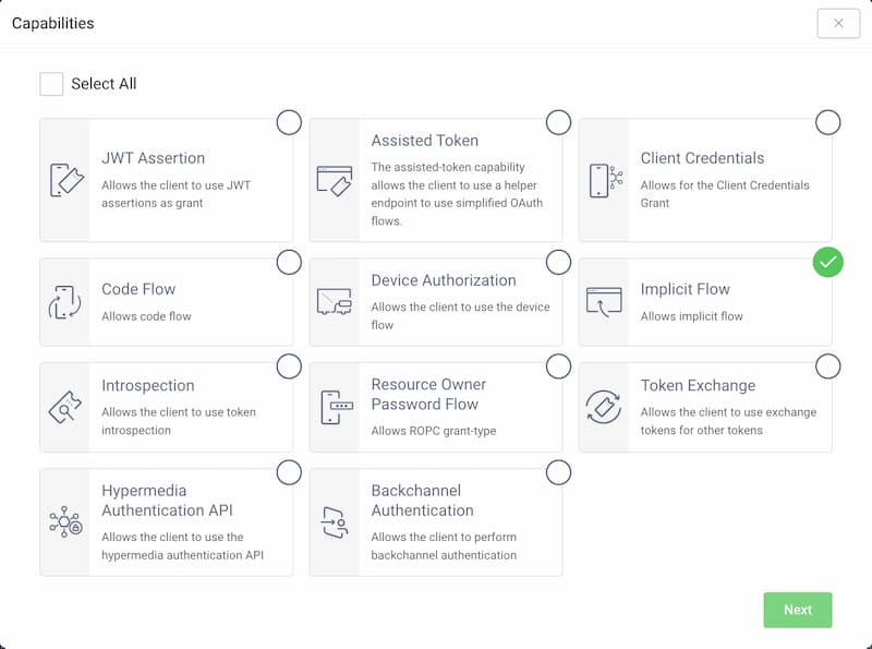 Implicit Flow Capability