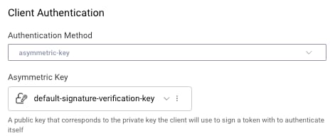 Asymmetric Verification Configuration
