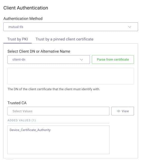 Mutual TLS Configuration