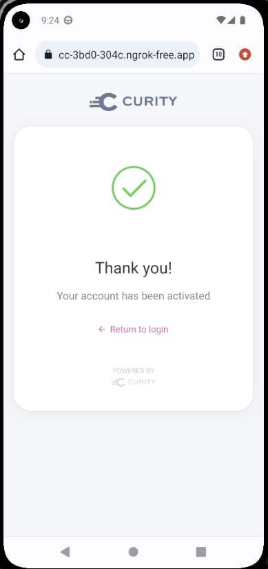 Account Verified Android