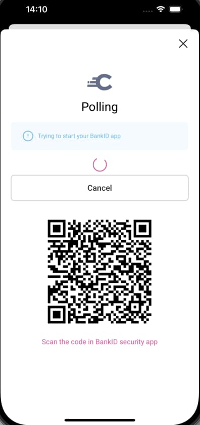 iOS BankID Animated QR Code