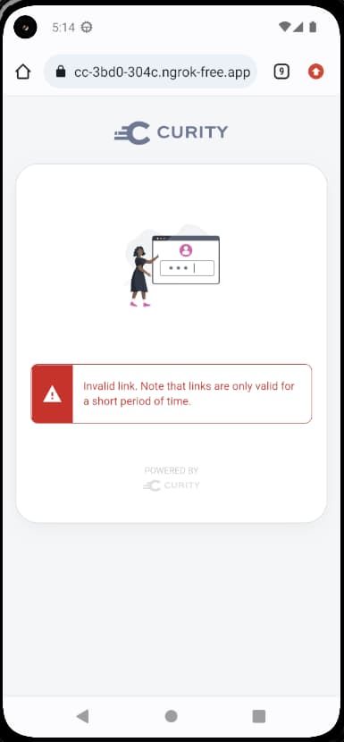 Reset Password Expired Android