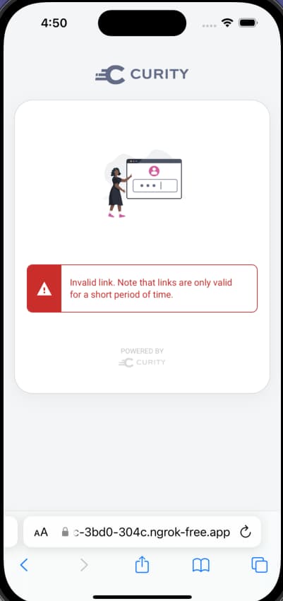 Reset Password Expired iOS
