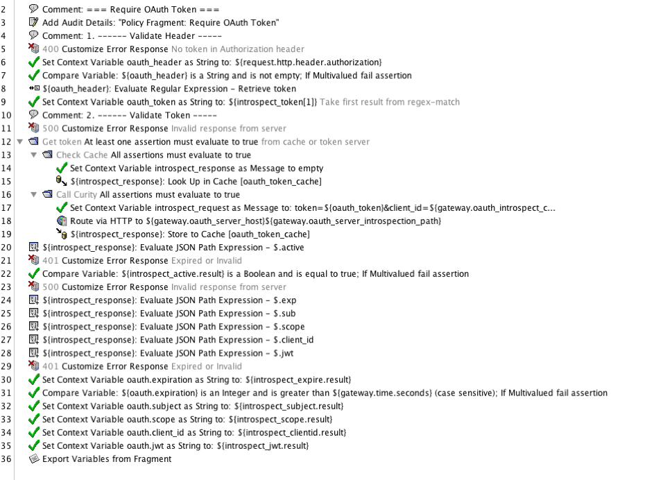 Add the policy content