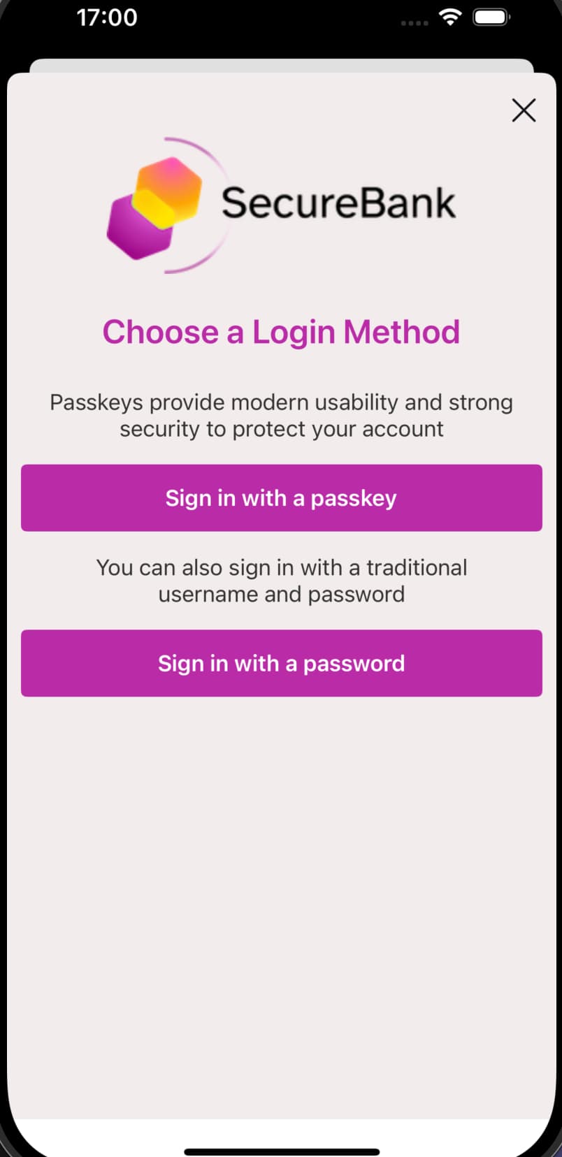 Custom Authentication Selector