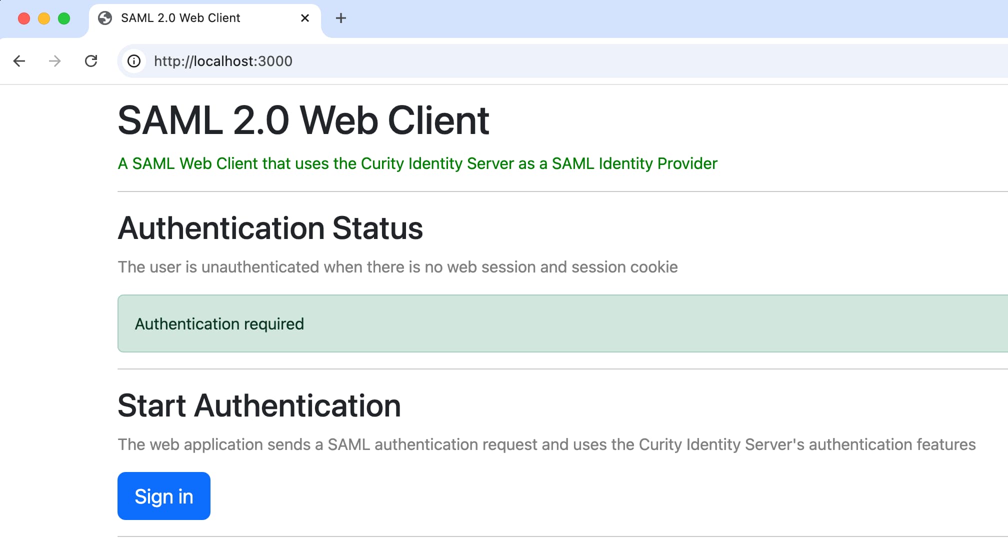 SAML unauthenticated